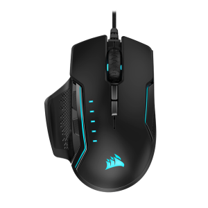 CORSAIR Glaive, 18000 dpi, RGB USB, 7 botones