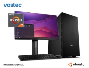 computadora pc de escritorio vastec amd ryzen 7 monitor 27 pulgadas