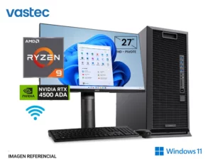 Workstation Ryzen 9 9950X3D, 64GB DDR5, 2TB SSD M.2, RTX 4500 ADA 24GB, Win11PRO