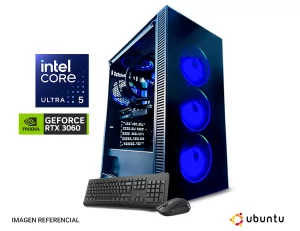 pc gamer con procesador intel ultra 5 y tarjeta de video nvidia rtx 3060 de 12gb
