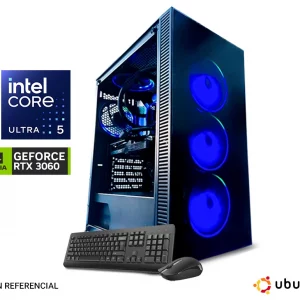 pc gamer con procesador intel ultra 5 y tarjeta de video nvidia rtx 3060 de 12gb