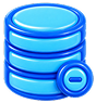 Icono de almacenamiento y archivos centralizados en servidores
