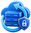 Icono representativo de backup y recuperación de datos