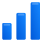 Icono de gráfico de barras para analítica de datos a gran escala