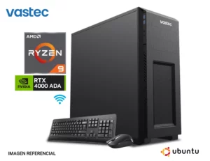 workstation vastec con procesador ryzen 9 9950x y tarjeta de video rtx 4000 20gb